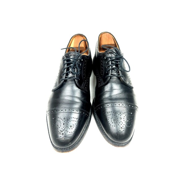 Allen Edmonds Sanford Shoes Mens 9 D Black Derby Lace Up Cap Toe Brogue main image 6